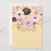 Zonnebloemboeket verlovingsfeest kaart (Achterkant)