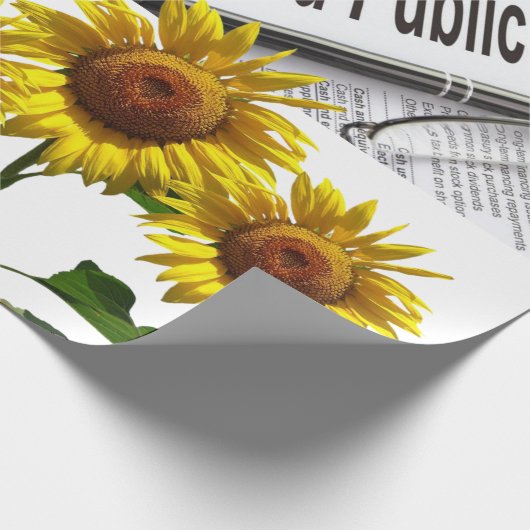 Zonnebloemboekjes met matte pakken papier (Hoek)