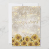 Zonnebloembokeh String licht gouden vonken op Kaart (Achterkant)