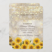 Zonnebloembokeh String licht gouden vonken op Kaart (Voorkant / Achterkant)