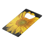 Zonnebloembonen Creditkaart Flessenopener (Achterkant Gekanteld)