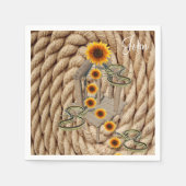 Zonnebloembonnen Papier Servet (Voorkant)