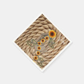 Zonnebloembonnen Papier Servet (Hoek)