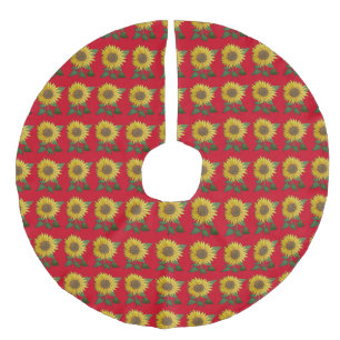 Zonnebloemboomroer Imitatie Linnen Kerstboom Rok