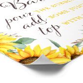 Zonnebloembordje Poster (Hoek)