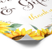 Zonnebloembordje Poster (Hoek)