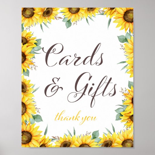 Zonnebloembordje Poster (Voorkant)