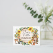 Zonnebloembos Bossen Dierenrier Diaper Raffle Informatiekaartje (Staand voorkant)