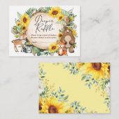 Zonnebloembos Bossen Dierenrier Diaper Raffle Informatiekaartje (Voorkant / Achterkant)