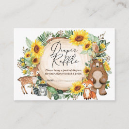 Zonnebloembos Bossen Dierenrier Diaper Raffle Informatiekaartje