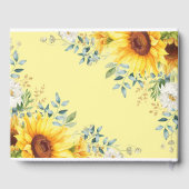 Zonnebloembossen Baby shower Guest Book Gastenboek (Achterkant)