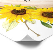 Zonnebloembossen Baby shower Welkom Po Poster (Hoek)