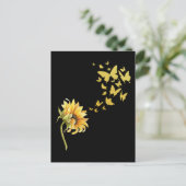 Zonnebloemboter Positiviteit Butterfly Briefkaart (Staand voorkant)