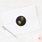 Zonnebloemboter Positiviteit Butterfly Ronde Sticker (Envelop)
