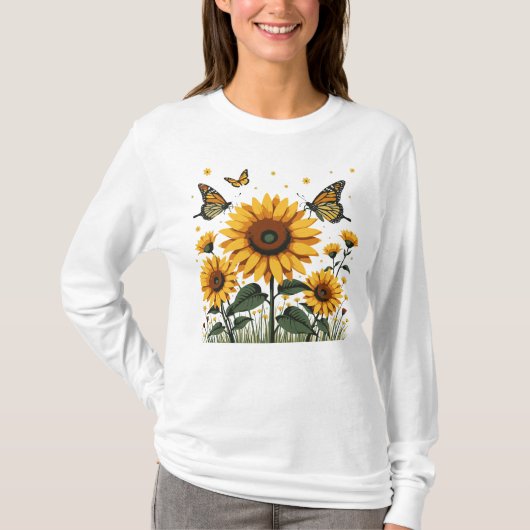 Zonnebloemboter T-shirt (Voorkant)
