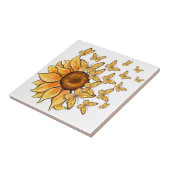Zonnebloemboter Tegeltje (Zijkant)