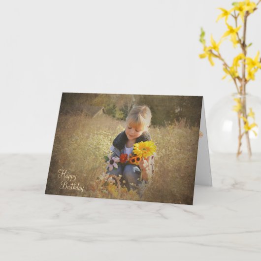 Zonnebloembouquet Kaart (Gele Bloem)