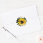 zonnebloembouquet ronde sticker (Envelop)