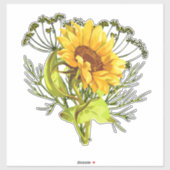 Zonnebloembouquet Sticker (Vel)
