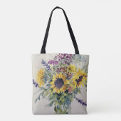 Zonnebloembouquet Tote Bag (Achterkant)