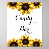 Zonnebloembout Wit Poster (Voorkant)