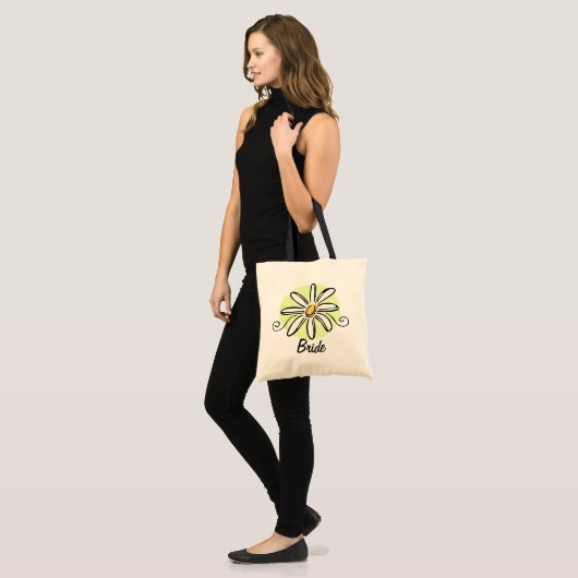 Zonnebloembride Canvas tas (Voorkant (model))