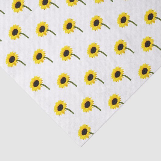 Zonnebloembride herfst Weddenschap Tissuepapier (Detail)