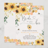 Zonnebloembride voor Vrijgezellenfeest van bijen Kaart (Voorkant / Achterkant)