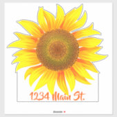 Zonnebloembrievenbus sticker (Vel)