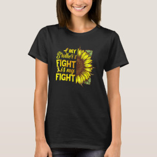 Zonnebloembroedergevecht is mijn vechtgele lint t-shirt