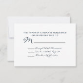 Zonnebloembruiloft RSVP Kaartje (Achterkant)