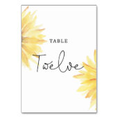 Zonnebloembruiloft Twaalf-nummer Kaart (Achterkant)
