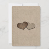 Zonnebloembruiloft van Navy Blue Burlap Kaart (Achterkant)