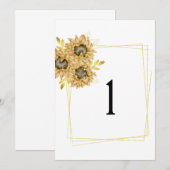 Zonnebloembruttafels Platte Kaart (Voorkant / Achterkant)