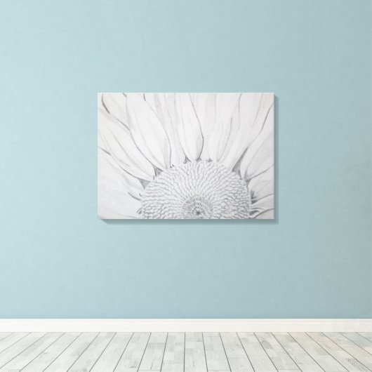 Zonnebloemcanvas afdrukken (Insitu (Houten vloer))