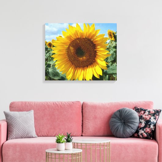 Zonnebloemcanvas afdrukken (Insitu (Woonkamer))