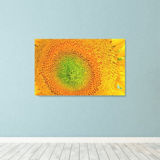 Zonnebloemcanvas Canvas Afdruk (Insitu (Houten vloer))