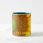 Zonnebloemcentrum Sluiten Gepersonaliseerd Tweekleurige Koffiemok (Center)