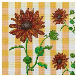 Zonnebloemcirkels Stof