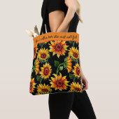 Zonnebloemcitaat/Naam Herfst personaliseren Tote Bag (Dichtbij)