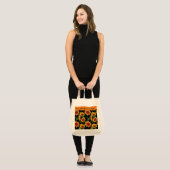 Zonnebloemcitaat/Naam Herfst personaliseren Tote Bag (Voorkant (model))