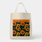 Zonnebloemcitaat/Naam Herfst personaliseren Tote Bag (Achterkant)