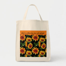 Zonnebloemcitaat/Naam Herfst personaliseren Tote Bag