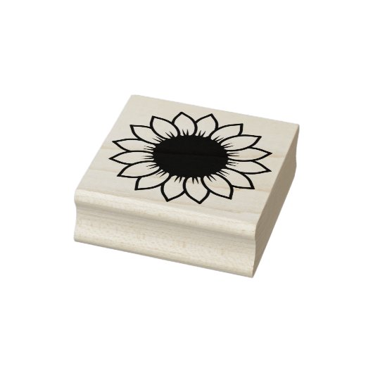 Zonnebloemcontour Silhouette Art Rubber Stempel (Stempel)