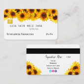 Zonnebloemcreditcard Visitekaartje (Voorkant / Achterkant)