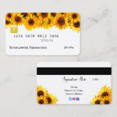 Zonnebloemcreditcard Visitekaartje (Voorkant / Achterkant)
