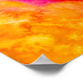 Zonnebloemdame silhouette waterverf poster (Hoek)