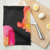 Zonnebloemdame silhouette waterverf theedoek (Quarter Fold)