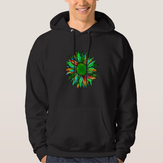Zonnebloemdas Dye Love Lucky Happy St Patricks Day Hoodie (Voorkant)