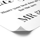 Zonnebloemdatum Jar Wedding Sign Floral Poster (Hoek)